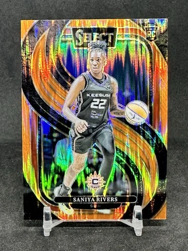 2025 Panini Select WNBA Saniya Rivers #132 Rookie RC Premier Orange Flash Prizms