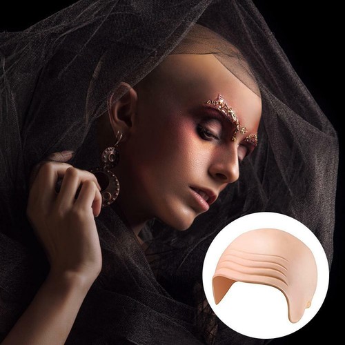Latex Bald Cap Thick Bald Cosplay Hat Fancy Dress Makeup Costume Halloween Party - Picture 2 of 9