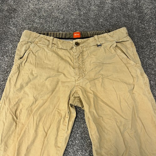 Chinos Hugo Boss para hombre rectos regulares beige vintage Sparo-D W34 L34 - Imagen 5 de 16