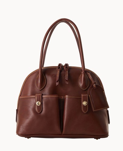 Beautiful Vintage Dooney Bourke Florentine Vagghetta Leather BrownLarge Tote