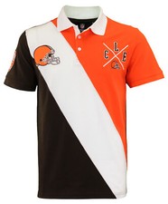 FOCO NFL Men's Cleveland Browns Rugby Polo Shirt