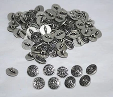 Vintage/Antique Lot of 12 DILLEN 22mm Metal Lions Head Shank Buttons