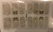Nail Polish Gel Strips Stickers 3D GOLDEN BUTTERFLY SHEER READ DESCRIPTION