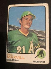 1973 Topps Baseball Card #483 Dal Maxvill Oakland A’s P/F Free Shipping!
