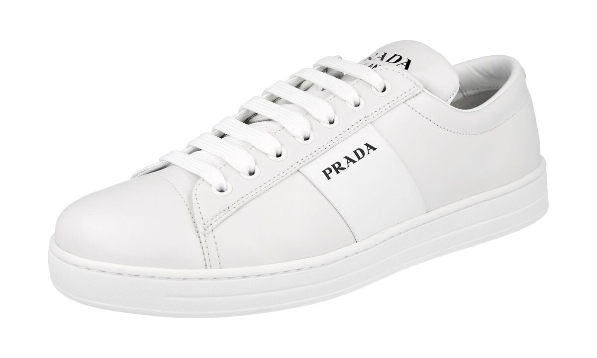PRADA DOWNTOWN AVENUE SNEAKERS SHOES 2EE389 WHITE LEATHER US PRADA DOWNTOWN AVENUE SNEAKERS SHOES 2EE389 WHITE LEATHER US