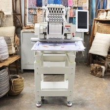 12 Needle Single Head Auto Embroidery Machine Computerized Sewing 110-220V