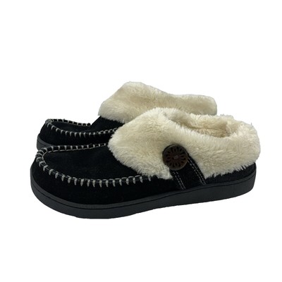 Fur Lined Earth Origins Suede Slipper With Faux Fur Earth Origins