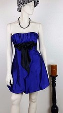 LADIES BLONDIE NITES OCCASION BUBBLE MINI SEXY DRESS Size 1 STRAPLESS SATEEN 