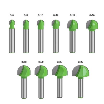 8mm Shank Schaft Kugelkopf Fr?ser Rundkopf CNC Fr?ser Radius Kern Router-Bit