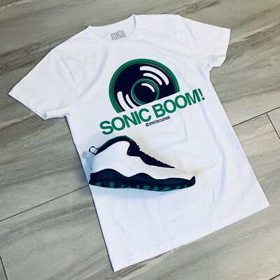 Tee to match Jordan Retro 10 Seattle. Sonic Boom Tee 