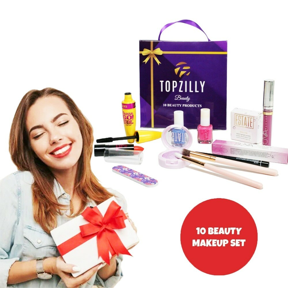 PACK de 10 Bolsa de Belleza Ojos Labios y Uñas Colección de Maquillaje Niñas Mujeres Conjunto de Regalo