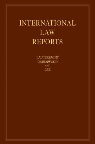International Law Reports Volume 160 Hardcover Cambridge Universi… 9781107058934