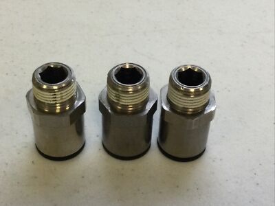 NEW LOT OF 3 LEGRIS PUSH TO CONNECT 1/2'' INCH TUBE FITTING NYLON/BRASS,FREE SHIP