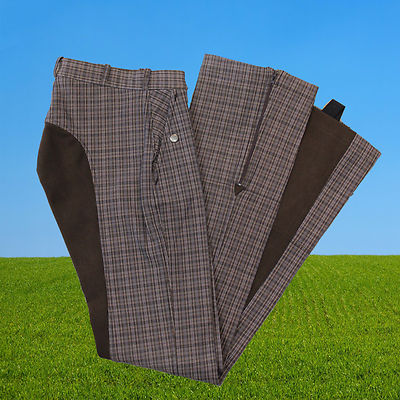 Lauria Garrelli Jodhpur Breeches, Jodhpur Breeches Full Seat, Brown Check