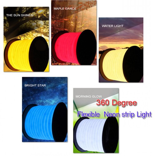 360 Degree Glow Flexible LED Neon Light 220V 120leds/m indoor outdoor Lighting - Picture 5 of 6
