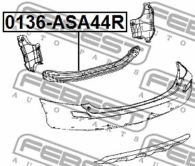 0136-ASA44R FEBEST Impact Absorber, bumper for TOYOTA