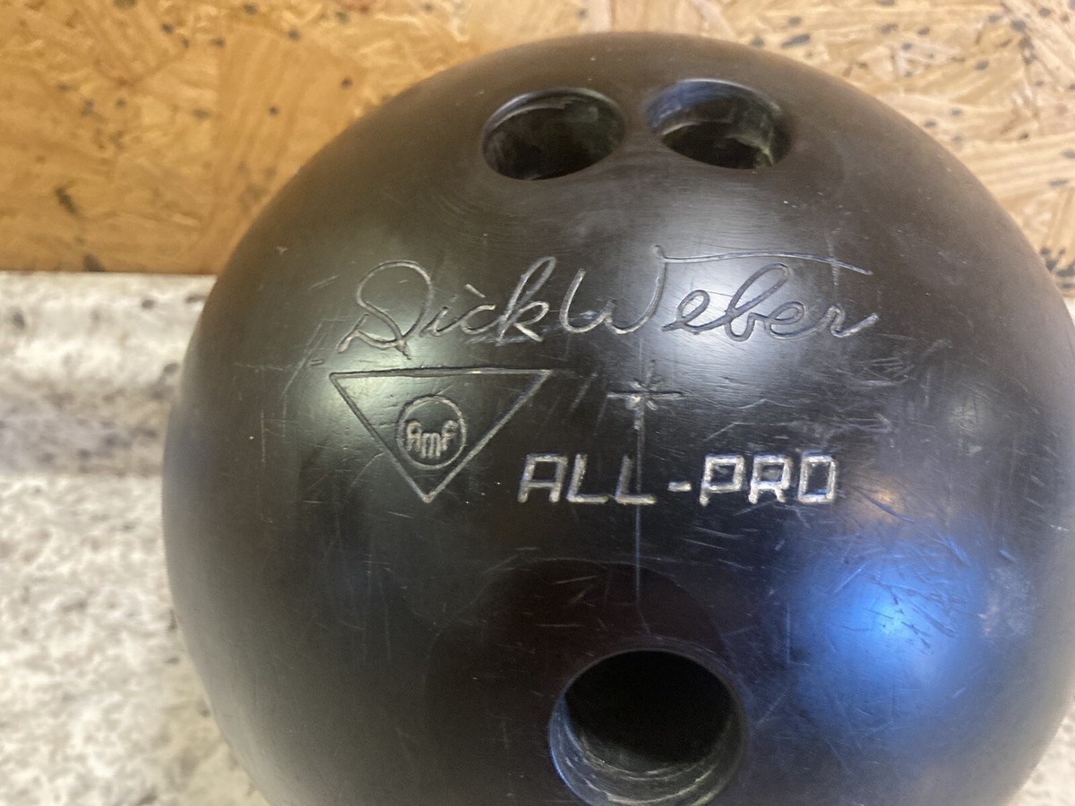 激レア　マニア必見 ディック　ウェーバー Dick Weber ALL-PRO Dick Weber 5 Star All Pro AMF Black Matte Bowling Ball