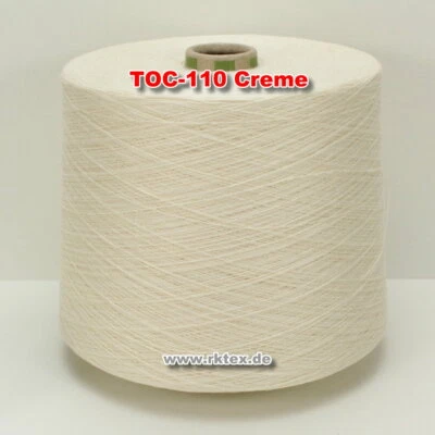 110 Creme TVU Ocean Nm 30/2 Baumwolle Acryl Strickgarn Häkelgarn Garn Kone