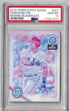 2018 Topps Gypsy Queen Adrian Beltre Missing Black Plate PSA 10