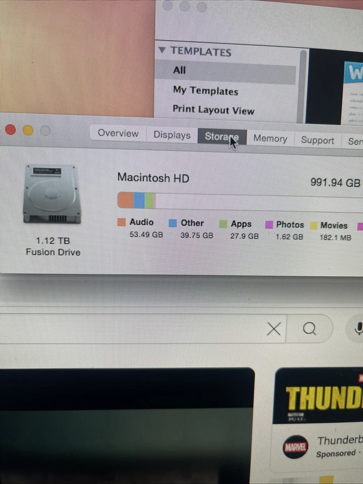 Apple iMac 21" 2012 A1418  i7 3.1ghz 16GB Ram 1.12TB HDD Nvidia Geforce 640m - Image 3 of 4