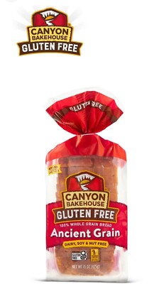 3 pk of CANYON BAKEHOUSE  GLUTEN FREE ANCIENT GRAINS BREAD 15oz. PKG.