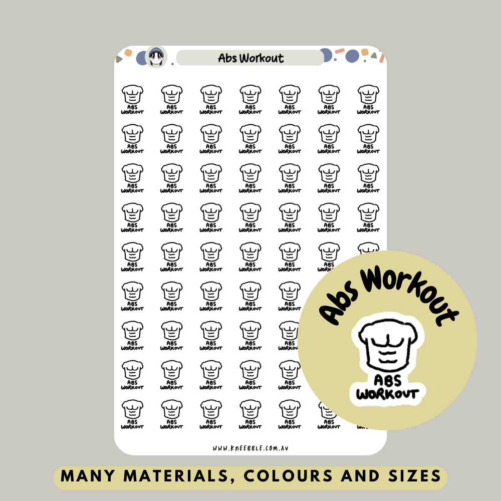 Abs Workout Planner Stickers