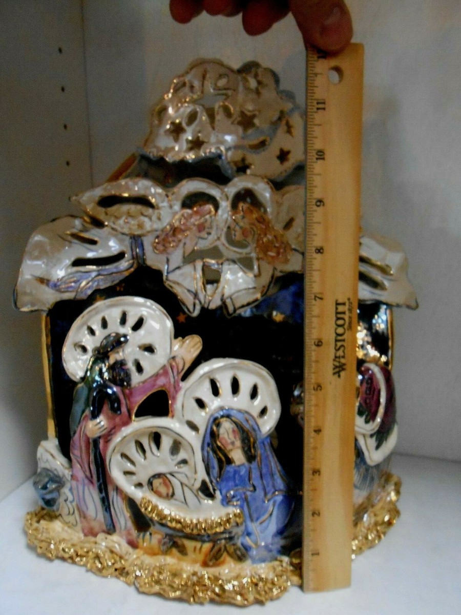Heather Goldminc ROYAL Collection Tealight MANGER Nativity