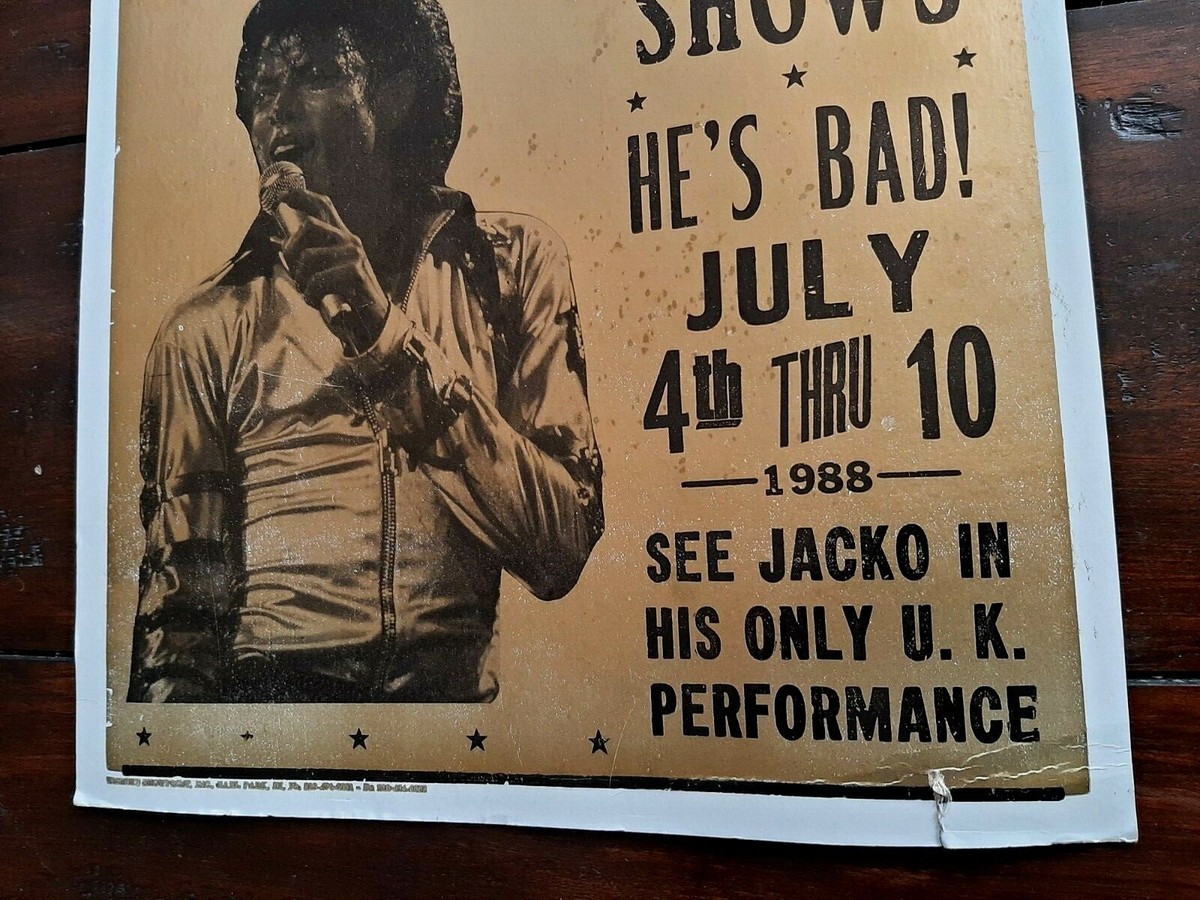 MICHAEL JACKSON Bad Tour 1988 Wembley July 4th TRIBUNE MICHAEL JACKSON Bad Tour 1988 Wembley July 4th TRIBUNE