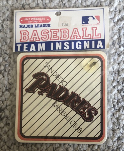 Two Vintage San Diego Padres Static Decals & One Window Team Insignia - Bild 2 von 4