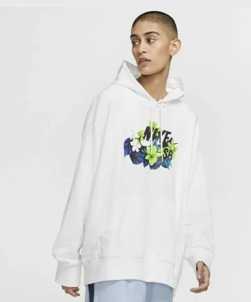Nike sb white hoodie discount