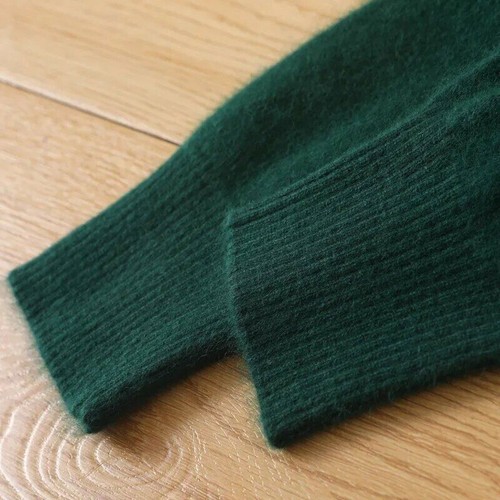 Maglione girocollo uomo puro visone cashmere maniche lunghe casual - Foto 6 di 36