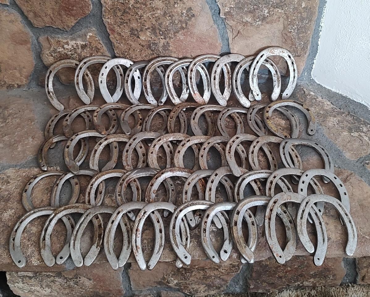 50 used steel horseshoes eBay