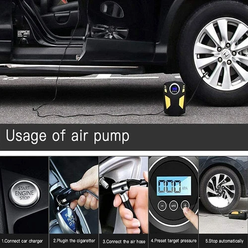 150PSI Car Tire Inflator 12V Digital Electric Auto Air Pump Compressor Portable - Picture 6 of 14