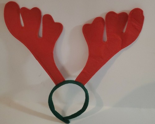 10" ling reindeer antlers headband, costume accesory for holidays! - Picture 2 of 2