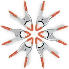 PONY 6''Heavy Duty Spring Clamps Set 2''Jaw Opening 6-Pack Nickel-plated Steel