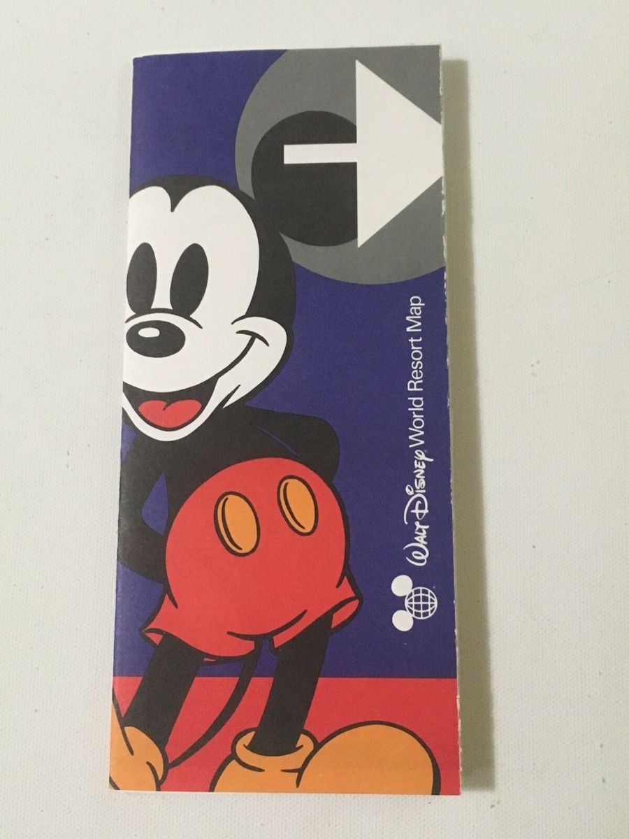 Vintage Walt Disney World Resort Map Brochure Mickey Mouse