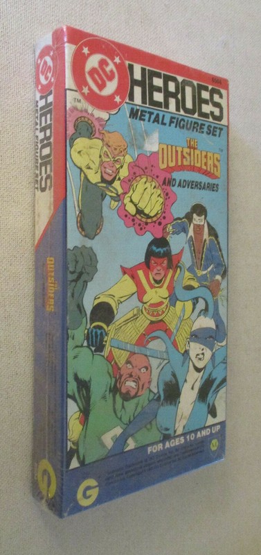 The Outsiders & Adversaries 10 Piece Metal Figure Set DC Heroes Grenadier 1985