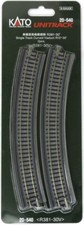 Kato N Single-Track Viaduct Curved R348 45 R 13-3/4in 45 pkg 2 20-530