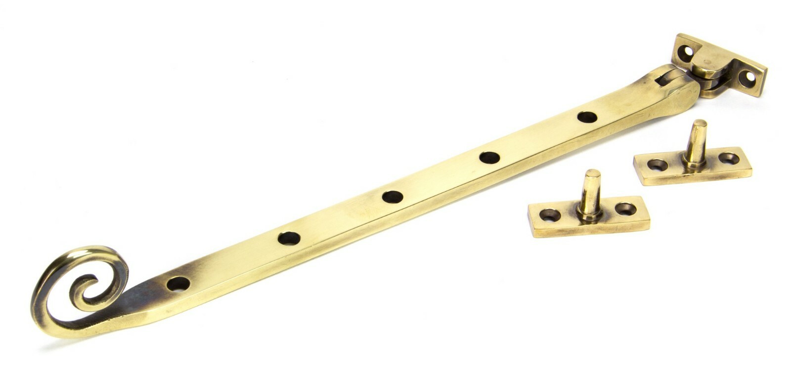 From The Anvil 83569 Aged Brass 12"" Monkeytail Stay