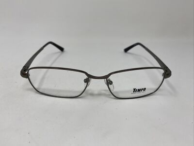 TEMPO MM 1027 GUNMETAL 54/15/140 FLEX HINGE EYEGLASSES FRAME METAL SD69