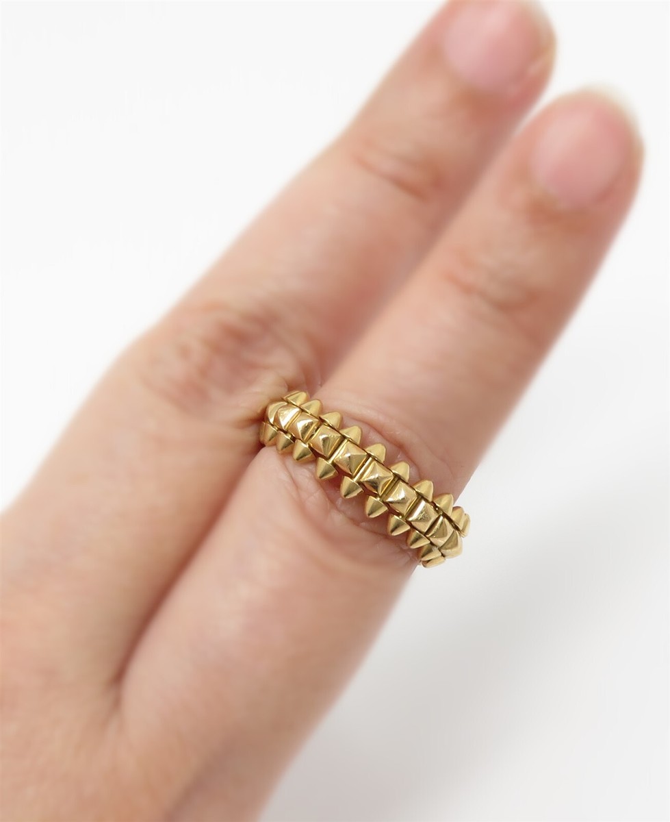 NYJEWEL Clash de Cartier 18k Gold 6.4mm Wide Band Ring | eBay