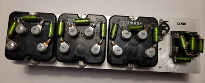 3x SEMIKRON SKB 50/02A3 Brückengleichrichter, Power Bridge Rectifier, Kühlkörper