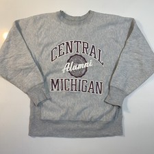 Vtg 90s Champion Reverse Weave Central Michigan Sweatshirt Men's L USA Made EUC