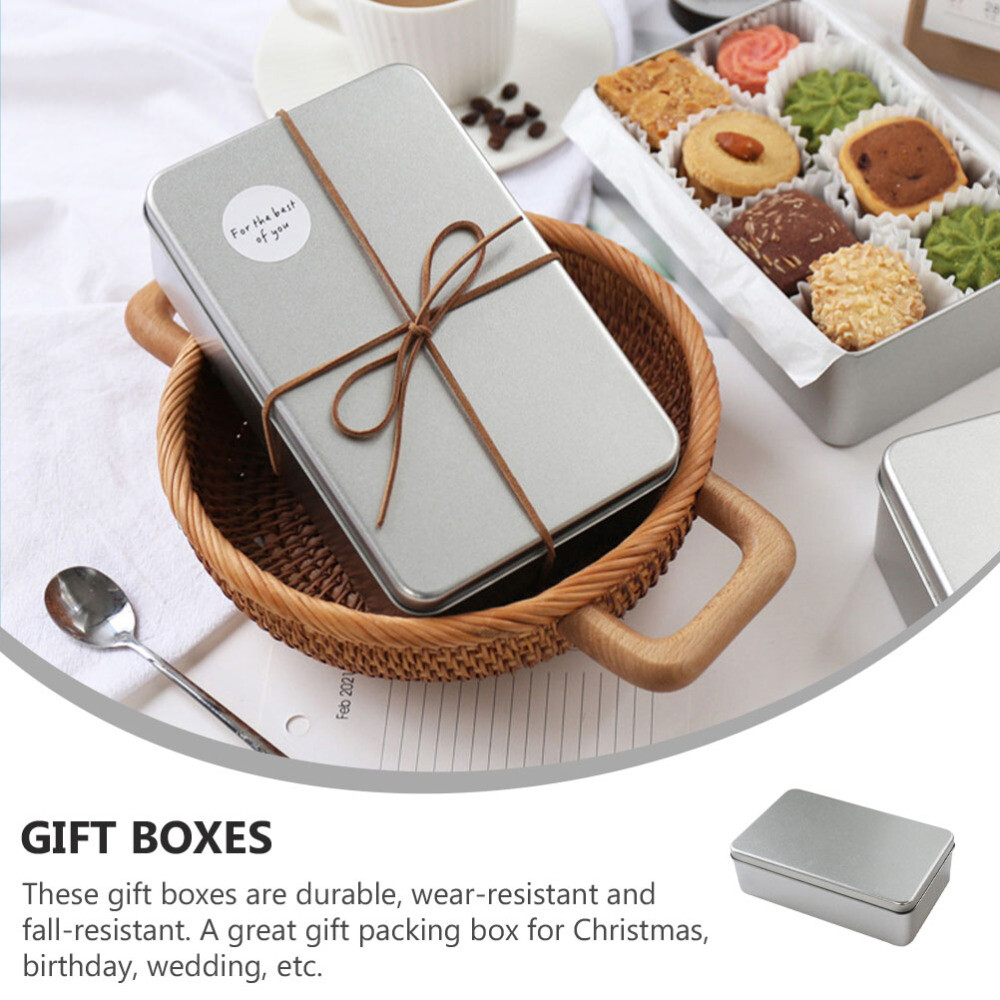 2 Pcs Keksbehälter Zum Verschenken Hochzeitsplätzchen Dose Aus Weißblech