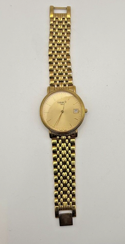 Boxed Tissot T-Classic Unisex Gold Vintage (80s) Dress Watch NB Wrist Size 14-15 - Picture 5 of 7