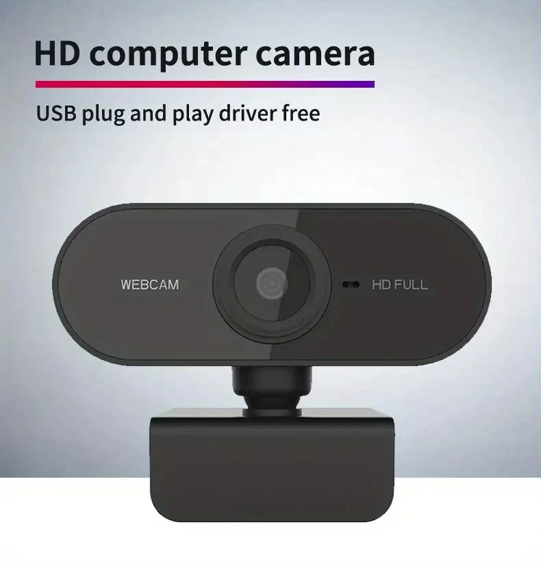 1080P Full HD USB Webcam for PC, Desktop & Laptop + Microphone - FHD Web Camera