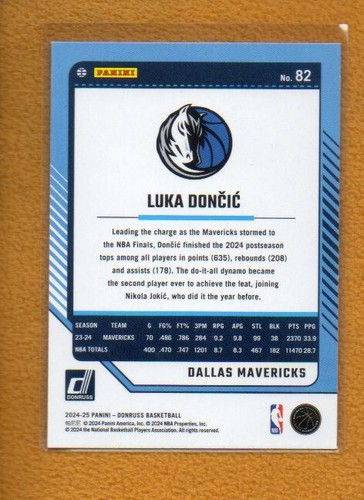 Luka Doncic 2024-25 Donruss Basketball International Holo Maroon Laser #82 - 第 2/2 張圖片