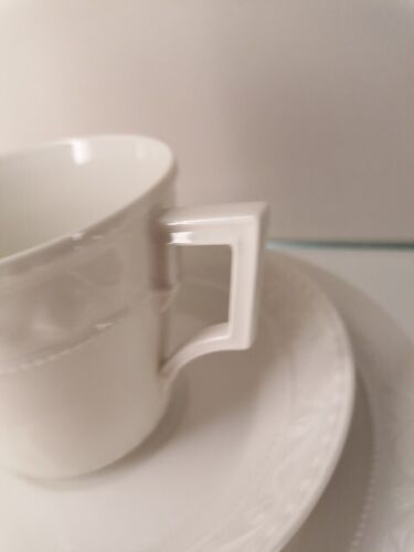Servizio da caffè KPM Berlin Kurland 3 pezzi bianco tazza piattino piatto da torta 1a scelta - Foto 3 di 10