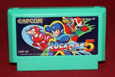 コミカルロックマン5 Rockman 5 (Nintendo Famicom, 1992) Authentic Game Cartridge (CAP