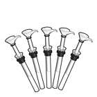 <!--F#f_0-->2pcs Hand Blown Glass Downstem Slider Set Bowl Funnel Stem with Black Rubber <!--F/-->